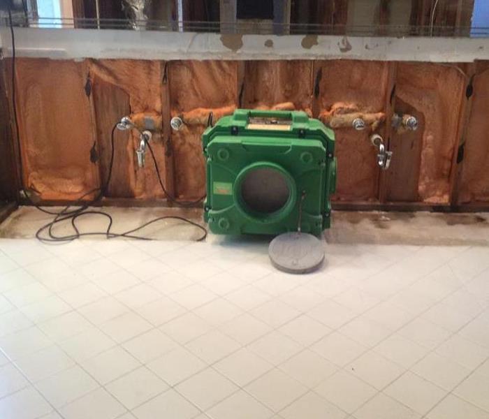 Drying equipment with drywall cut