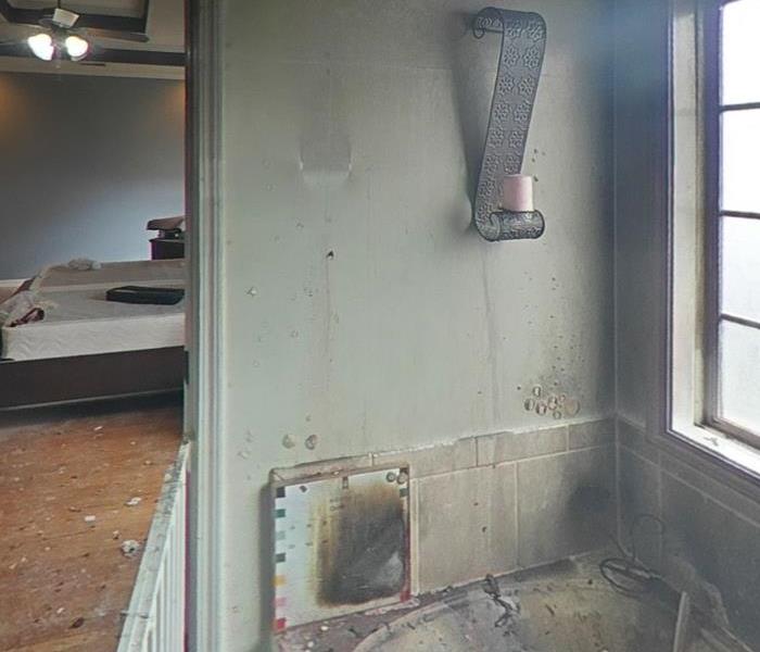 fire damaged bathroom